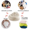 LPMOERA Stuffed Animal Storage Bean Bag Chair Cover (No Filler)