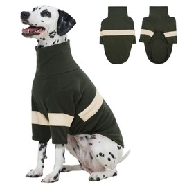 LeleTail 2XL Dog Sweater, Stretch Fleece Sweatshirt with Turtleneck, Soft Pet Clothes Pullover with High Neck, Pajamas Cotton Apparel Pet Winter Clothes Large Dog, Labrador Retriever, Green 2XL