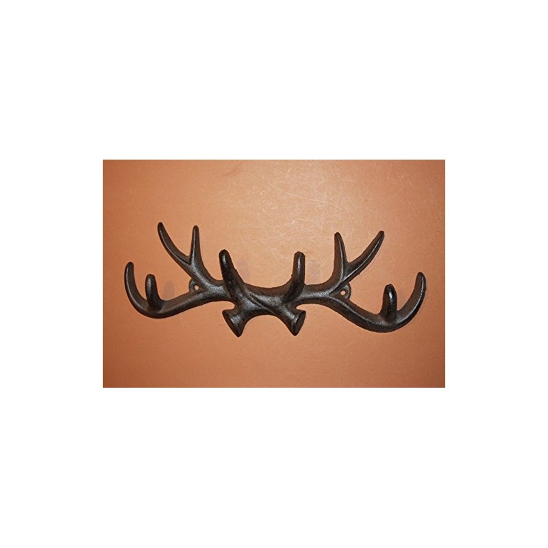 Antler Bath Towel Rack, Durable Solid Heavy Cast Iron, 12"