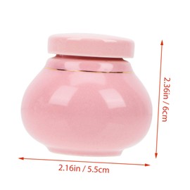 PACKOVE Ceramic Household Cream Jar Refillable Lotion Sample Container Portable Travel Jar for Cosmetics Lightweight for Creams Powders and Beauty