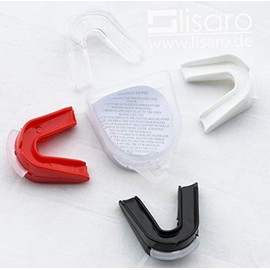 lisaro Double Mouth Guard / Mouth Guard for All Martial Arts, Mouth Guard, Seniors (White, Junior)
