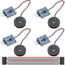 Youmile Pack of 4 5 V Piezoelectric Film Vibration Sensor Switch Module TTL Two Optional Outputs AD/DO Adjustable Vibration Switch Module with DuPont Cable for Arduino DIY