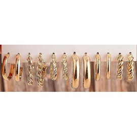 24 Pairs Gold Hoop Earrings Set for Women Girls Multipack, Hypoallergenic Chunky Chain Twisted Hoop Earrings Pack, Fashion Dangle Earrings Jewelry for Gift