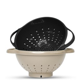 Crisp 2-Piece Mini Colander Berry Baskets With Handles - Food Strainers For Kitchen - Small Colander For Berries, Strawberry & Grape - Dishwasher Safe Berry Strainer - Made in the USA - Pink