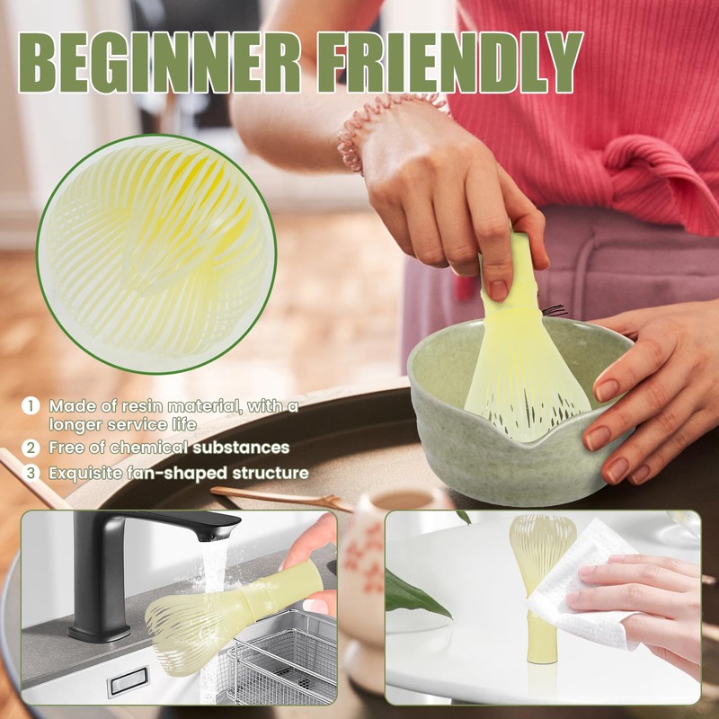 4Pcs Japanese Matcha Tea Set for Beginners Matcha Making Starter