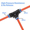 QIMEI-SHOP Pneumatic Connector T Pneumatic Connector 8 mm to 6