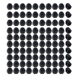 M8 Cap Nuts, 100 Pcs Black Nylon Acorn Dome Head Hex Nuts, Thread Bolt Caps Nuts, Protector Covers for Screws Bolts