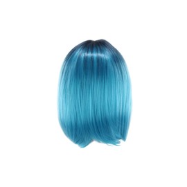 FRCOLOR Gradient Bob Wig Synthetic Hair for Cosplay Short Straight Lace Wig Comfortable High Temperature Resistant for Daily Wear and Special Occasions