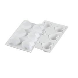 Silikomart "Amorini Origami 110" Silicone Mold with 6 Cavities, Each 2.91 Inch x 3.30 Inch x 1.37 Inch High