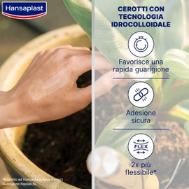 Hansaplast Second Skin Protection Cerotti Idrocolloidali S, Cerotti cicatrizzanti con capsula curativa per dita delle mani, Forte adesione, Sottili e flessibili, 1 confezione da 10 pezzi 1,9 x 6 cm