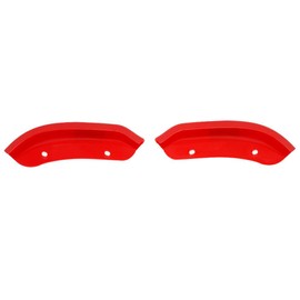 MACHSWON 2 pc Left and Right Front Bumper Lip Protector Covers, Front Bumper Lip Splitter Spoiler Guard Cover, Compatible with Dodge Challenger SRT Hellcat 2015-2021, Red