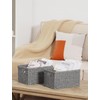 StorageWorks Round Paper Rope Storage Baskets, Rectangular Wicker Baskets with