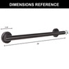 Lava Odoro Shower Grab Bar, Modern Stainless Steel Handicap Grab