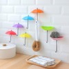 6pcs Umbrella Shaped Creative Key Hanger Rack Home Decorative Holder
