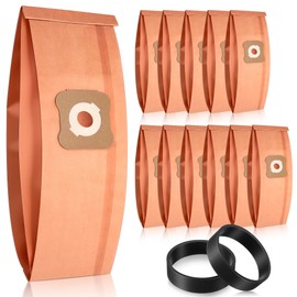 Ceoighe 12 Pack Vacuum Cleaner Bags and 2 Belts Compatible with Kirby G3, G4, G5, G6, G7, G Series, Ultimate G, Diamond Edition, 197394, 204803, 205803, Micron Magic Vacuum Dust Bags Replacement Part