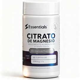 ESSENTIALS INNOVATION Citrato de magnesio 200 mg  60 cápsulas  Essentials Innovation