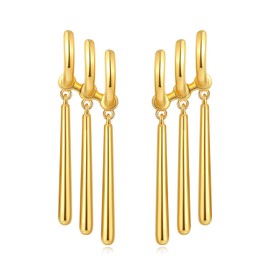 Zoro Anime Earrings for Women Men Gold Chunky Zoro Bar Earrings Zoro Anime Cosplay Drop Earrings Zoro One Piece Earrings Silver Cuff Dangle Earrings Anime Statement Jewelry (gold)