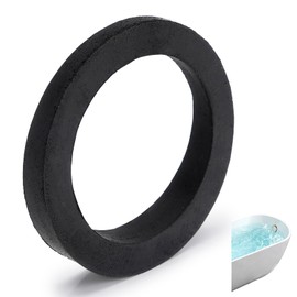 Bathtub Sponge Overflow Gasket Replacement for Overflow Plate, Bathtub Overflow Plate Gasket for Waste, Bathtub Overflow Washer Rubber, Black