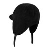 Croogo Black Trooper Hat Men's Fur Trapper Hat with Earflap