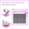 VEYESBEAUTY Lash Clusters Individual Eyelash Extensions Thin & Invisible Band