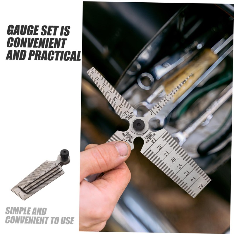 CHILDWEET 4pcs Stainless Steel Gauge for Precise Measuring Automotive and