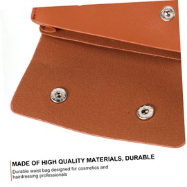 FOMIYES Hair Cutting Scissors Pouch Hairdresser Fanny Pack Cowhide Barber Bag Tool Storage Men's Adjustable