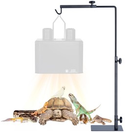 MasXirch Reptile Lamp Stand, Adjustable 16-31 Inch Domes Heat Lamp Metal Bracket Floor Light Holder for Reptile Terrarium Lighting Heating Light and Dome lampshade, Large