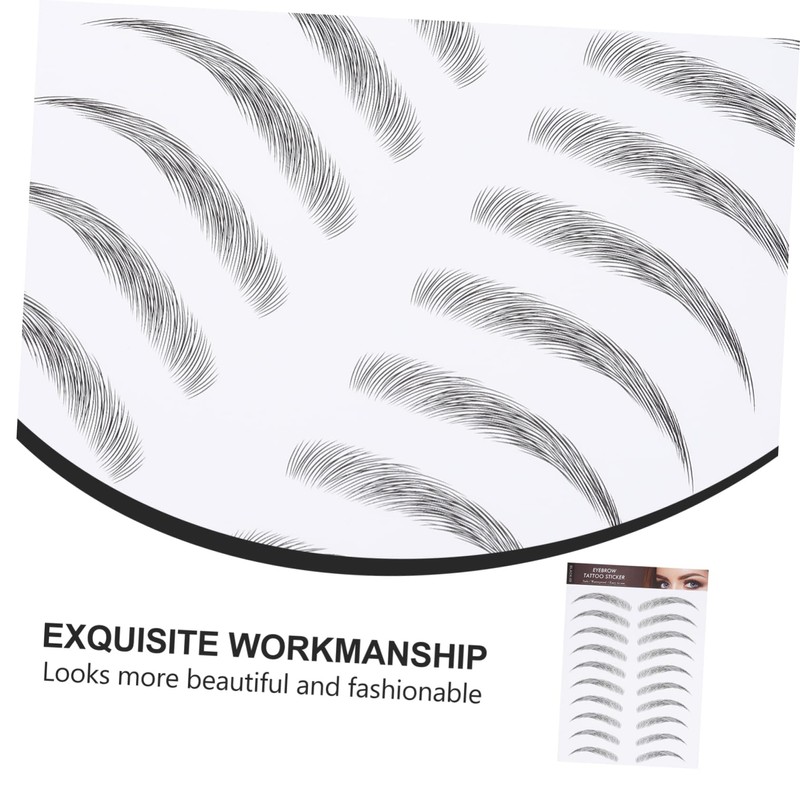 TOVINANNA Fake Eyebrow Stickers 12pcs Imitation Eyebrows Hair-like Texture Instant