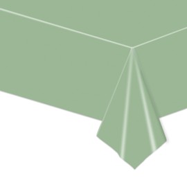 Tablecloth, Sage Green, 137 x 274 cm, Disposable Tablecloth, Plastic Tablecloth, Rectangular Table Cover, Garden Tablecloth, Outdoor Table Cloth for Catering, Party, Weddings or Household