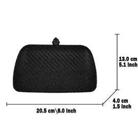 Boutique De FGG - Bolsas de noche de vidrio para mujer, con forma de D, para fiestas y bodas, elegante, bolso de mano con diamantes de imitación, mini, Verde, Mini