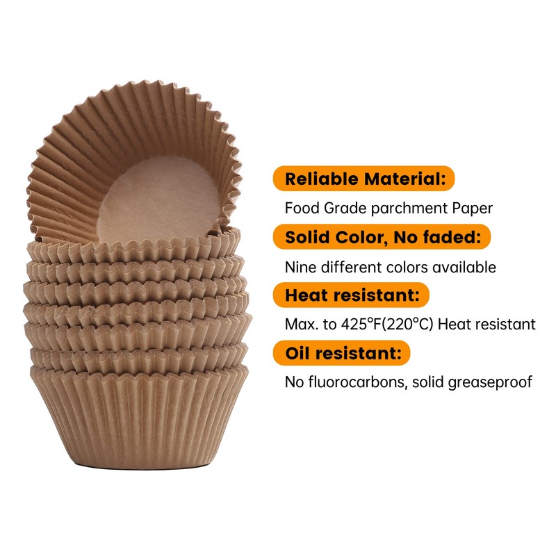Bake Choice Non-Stick 400pcs Mini Cupcake Liners for Baking, Natural