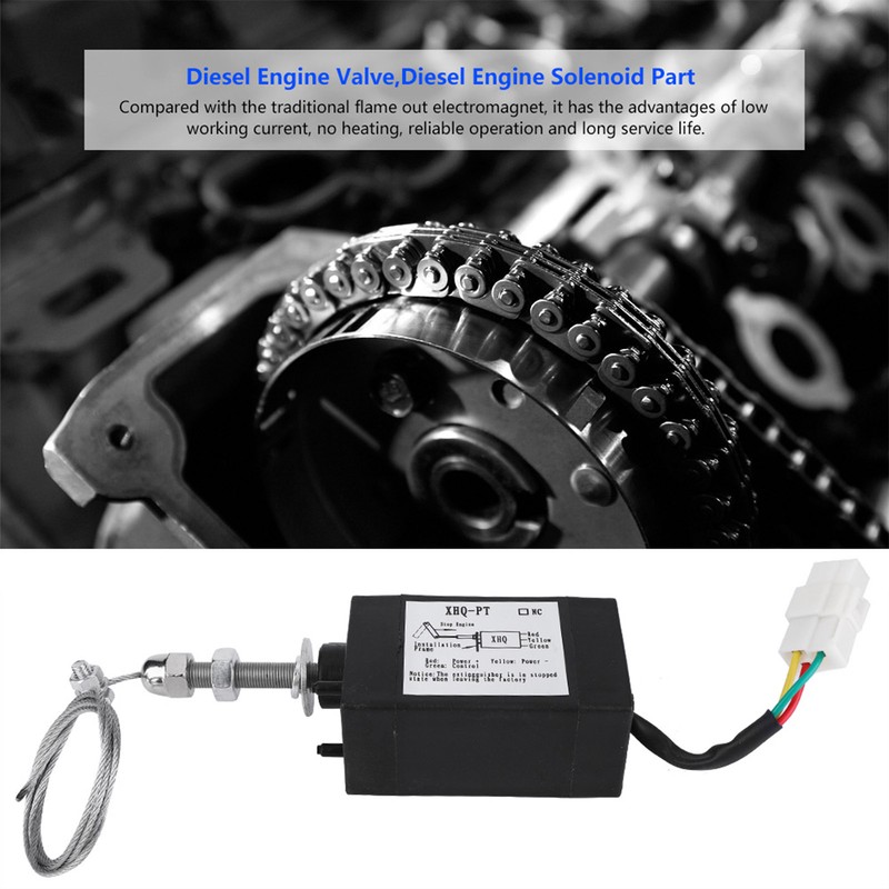 DC 12/24V Diesel Engine Flame Out Device Engine Stop Solenoid