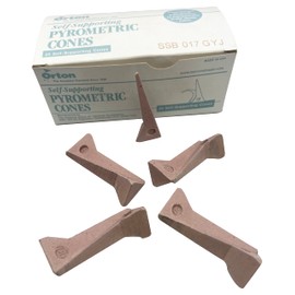 Self-Supporting Pyrometric Cones for Accurate Firings in Industrial, Pottery and Hobby Kilns - CONE 017 (Pkg/25)