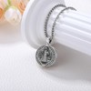 PARYFO St Benedict Necklace 925 Sterling Silver Saint Benedict Locket