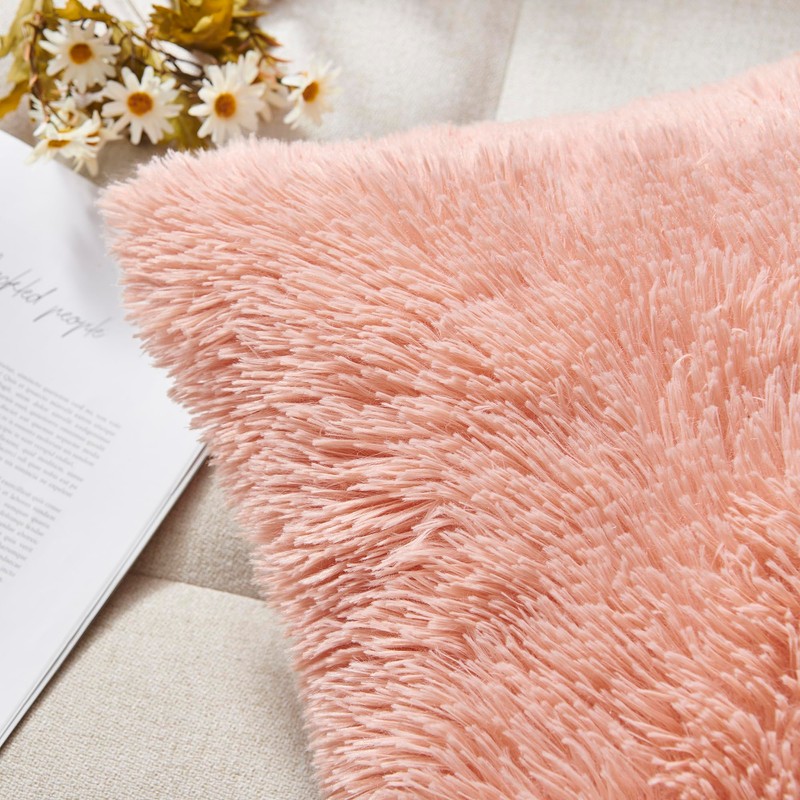 NordECO HOME Luxury Soft Faux Fur Fleece Cushion Cover Pillowcase