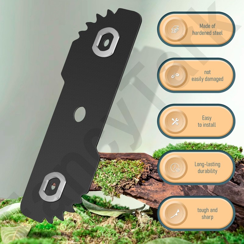 HandyTek 2-Pack EB-007 Edge Hog Heavy-Duty Edger Replacement Blades Compatible