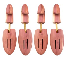kilocircle Men's Red Cedar Shoe Tree Single Tube 2 Packs, Medium(Fits Shoe Size 9-10)