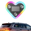 VANKUB 1PCS Car LED Ambient Lights, Car Triangle Window Solar-Powered