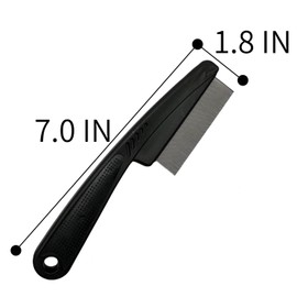 yumflan Yumflan Dandruff Comb, Stainless Steel Fine Tooth Dandruff Remover, Professional Scalp Comb Hair Comb for Kids and Adults (Black)