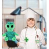 DolliBu Green Alien Doctor Plush Toy - Super Soft Alien