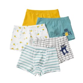 Core Pretty Boys Boxer Briefs Underwear Kids Cotton Underpants Children Boy Shorts Size 3-12Years (Pack of 5) (Mrcool, 3-4 Years)