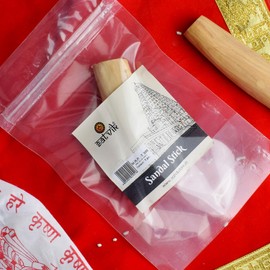 Satvik Pure White Chandan Sticks for Puja Pooja Tilak Tika Tikka Safed Sandalwood Chandan Ki Lakdi Aroma Incense Meditation Yoga Spa|Hawan/Havan Religious Spiritual Incense Holy Sticks (20-25 Grams)