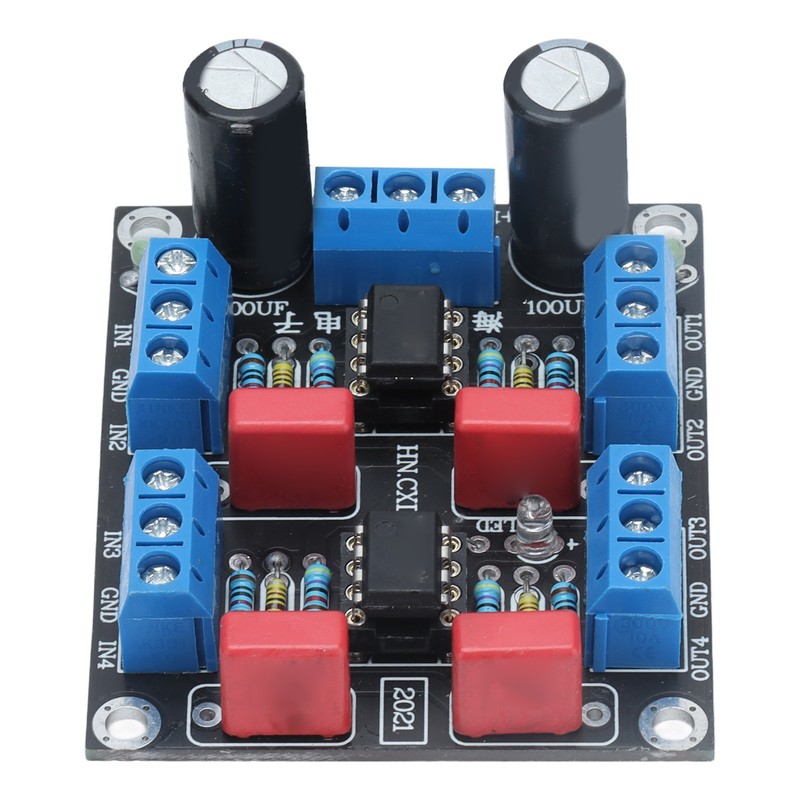 Preamplifier Board Dual Power Supply 4 Channel Audio Amplification Module