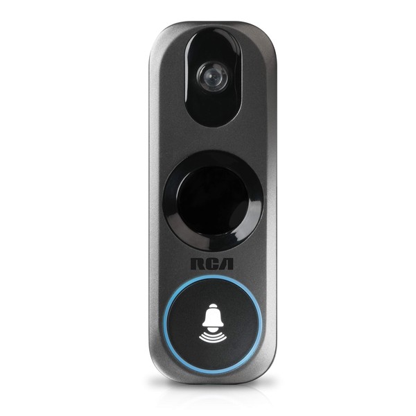 Doorbell Video Ring Security Camera by RCA New and Improved - with Mobile Doorbell Ring, 3MP HD Video, Live Stream, No Recording Storage Fees, Night Vision and Motion Detection