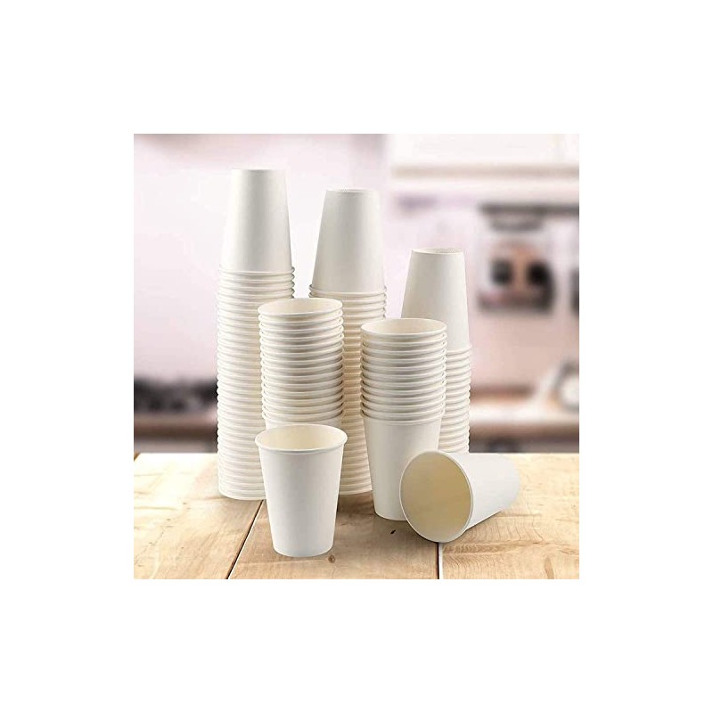 GreenFeel 100 x 7oz/198ml Paper Cups White Single Wall -
