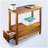 ENKEZI Narrow End Table with Drawer and Shelf – Slim