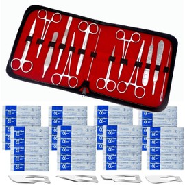 A2Z Scilab Brand Advanced Biology Lab Anatomy Student Dissection Kit with Stainless Steel Scissors Forceps Scalpel Handle Blades in a Case, For LAB,Hobby,Taxidermy (53 PCS)