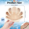 NBEADS Seashell Display Box, Shell Shaped Wooden Shell Display Case