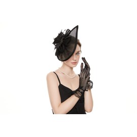 Vintage Fascinators for Women Pillbox Hats 20s 50s with Feather Headband Bridal Wedding Tea Party