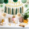 Sage Green Retirement Party Decorations, Happy Retirement Banner, Tissue Paper